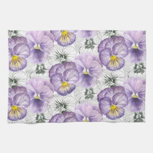 Linge De Cuisine Pansy motif