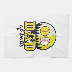 Linge De Cuisine Papa Baseball Softball des Deux Conception Vectori