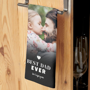 Linge De Cuisine Papa personnalisé Photo Collage père