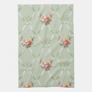Linge De Cuisine Papier peint floral vintage élégant