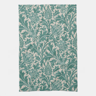 Linge De Cuisine Papier peint vintage Thistle bleu sarcelle de Will