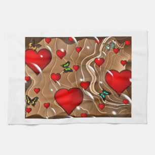 Linge De Cuisine Papillon et or