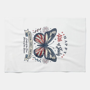 Linge De Cuisine Papillon Patriotique Bonne Fête du 4 Juillet Conce