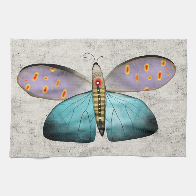 Linge De Cuisine Papillon rustique (Horizontal)