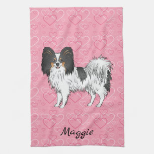 Linge De Cuisine Papillon Tricolore Mignon Dessin Animé Chien Sur C