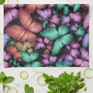 Linge De Cuisine Papillons colorés imprimés