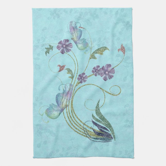 Linge De Cuisine Papillons de parties scintillantes (Vertical)