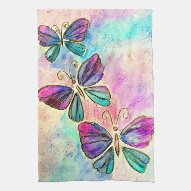 Linge De Cuisine Papillons doux - (Vertical)