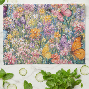 Linge De Cuisine Papillons du Paradis – Une Fleur Sauvage Colorée 