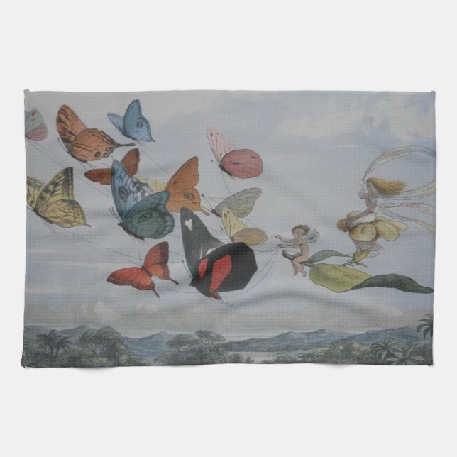 Linge De Cuisine Papillons et papillons de la reine des fées (Horizontal)