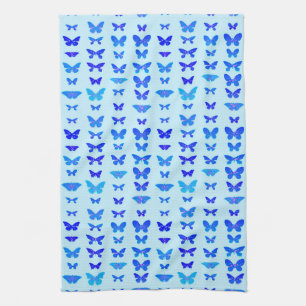 Linge De Cuisine Papillons, indigo, arrière - plan bleu ciel