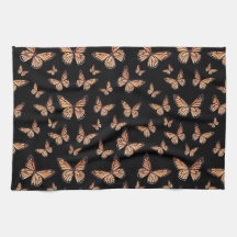 Papillons Monarque sur Noir