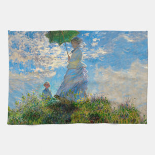 Linge De Cuisine Parasol Monet Femme Impressionnisme