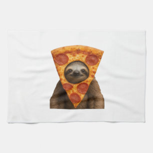 Linge De Cuisine Paresseux pizza drôle étrange blague mème mignon j