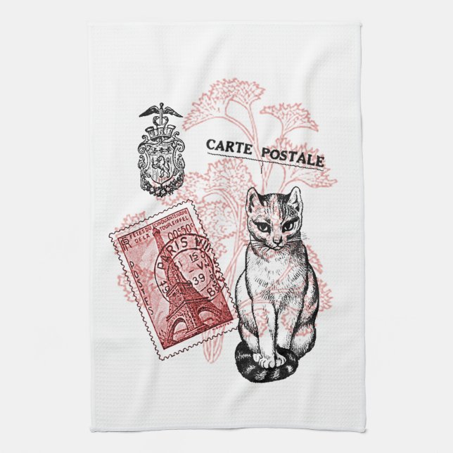 Linge De Cuisine Paris Cat (Vertical)