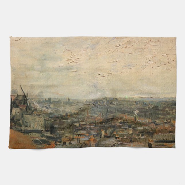 Linge De Cuisine Paris depuis Montmartre par Vincent van Gogh (Horizontal)