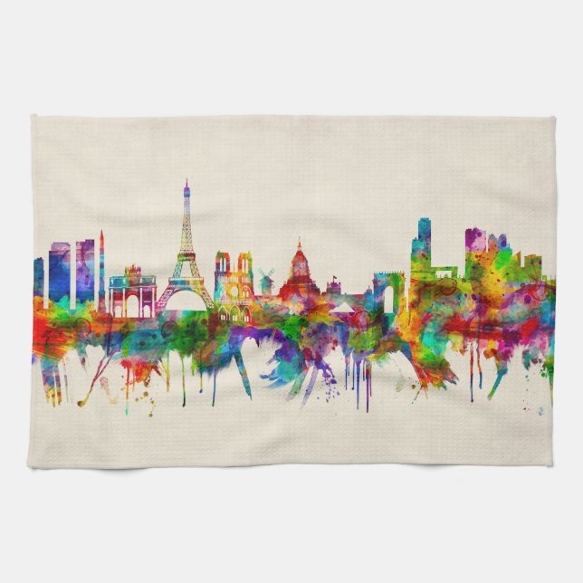 Linge De Cuisine Paris France Skyline (Horizontal)