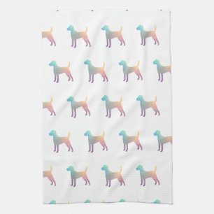 Linge De Cuisine Parson Russell Terrier Chien race Geo Pastel