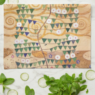 Linge De Cuisine Partie droite de l'arbre de vie par Gustav Klimt