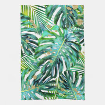 Parties scintillant d'or Feuille Tropical Palms Mo