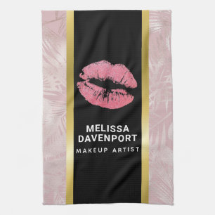 Linge De Cuisine Parties scintillant rose lèvres et Rose Gold Tropi