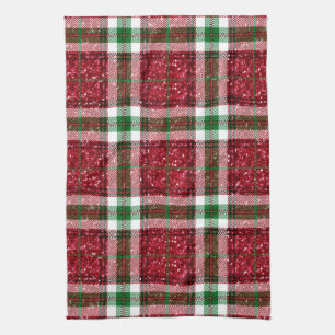 Linge De Cuisine Parties scintillant traditionnelle rouge et verte 