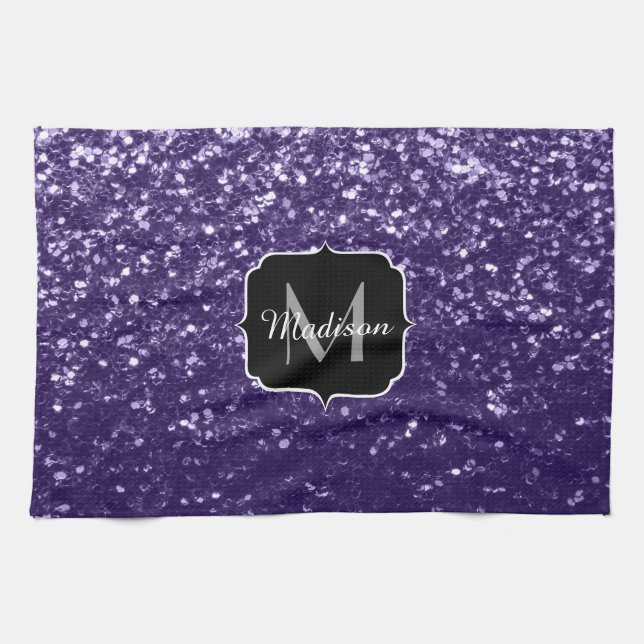 Linge De Cuisine Parties scintillant violet foncé ultra violet scin (Horizontal)
