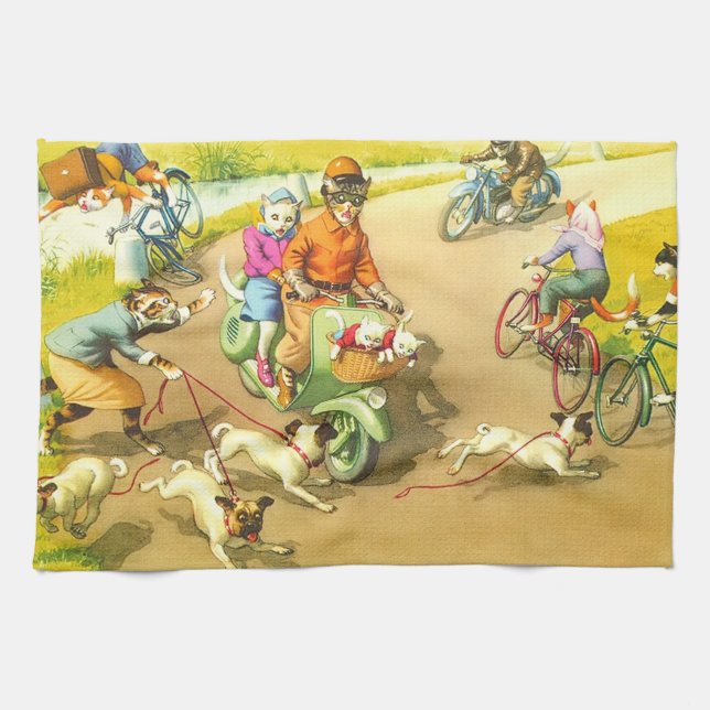 Linge De Cuisine PASSERELLES : Un tour sauvage de scooter - (Horizontal)