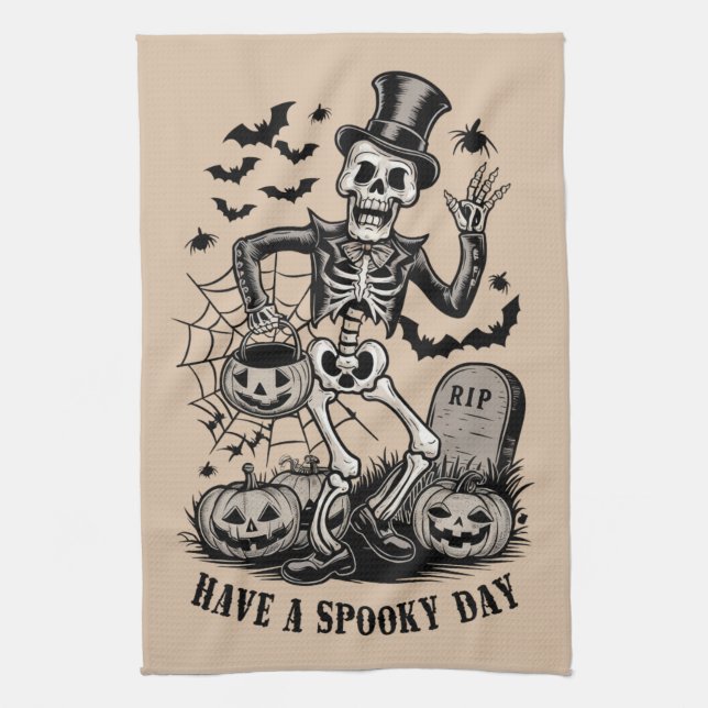 Linge De Cuisine Passez une journée effrayante Halloween Sorcière S (Vertical)