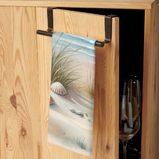 Linge De Cuisine Pastel Coastal Dunes Watercolor