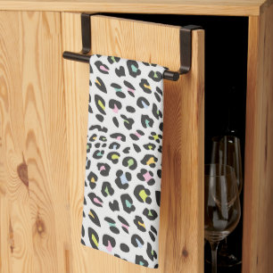 Linge De Cuisine Pastel Leopard Spot Motif