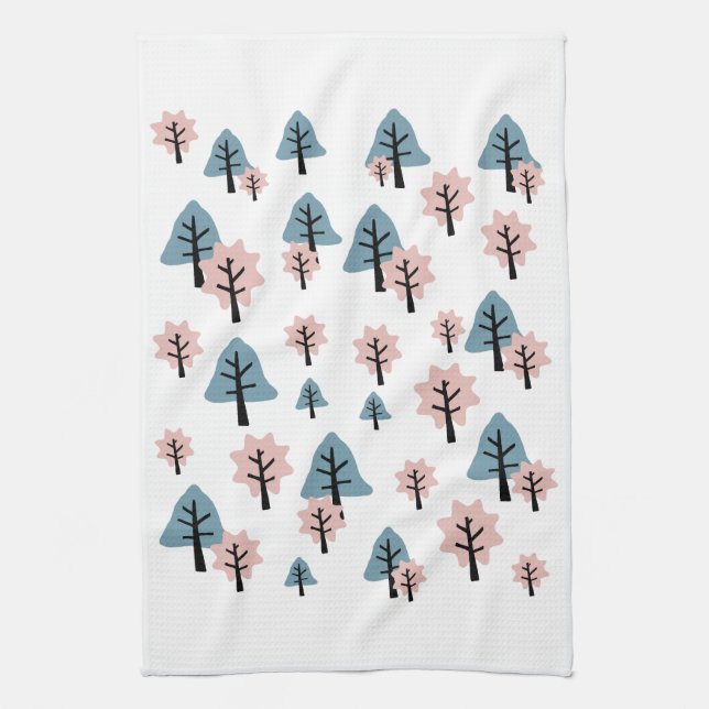 Linge De Cuisine Pastel Pink Blue Tree Cookie Bell Star Noël (Vertical)