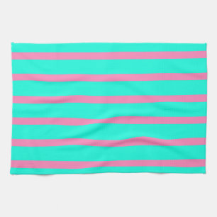 Linge De Cuisine Pastel Turquoise Bleu Vert Et Rose