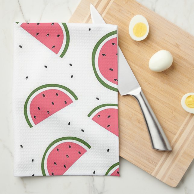 Linge De Cuisine Pastèque (Quart Plié)