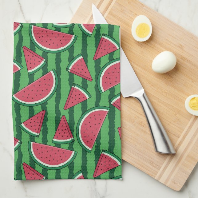 Linge De Cuisine Pastèque (Quart Plié)