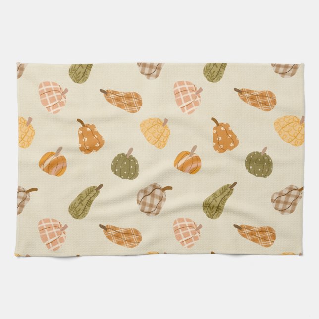Linge De Cuisine Patch Citrouille Automne - Rustic Fall Co (Horizontal)
