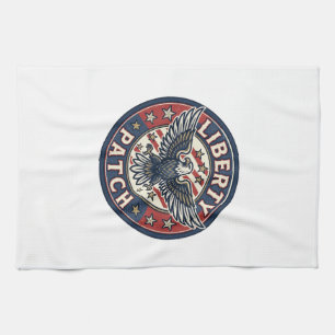 Linge De Cuisine Patch de liberté patriotique Broderie