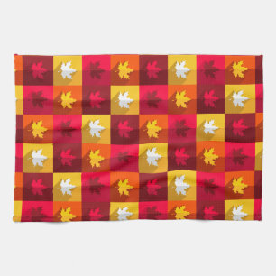 Linge De Cuisine Patchwork Feuilles d'érable d'automne