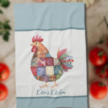 Patchwork Hen et Pois bleus