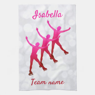 Linge De Cuisine Patinage synchronisé - Pale rose à rouge