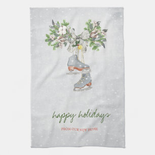 Linge De Cuisine Patins de glace, Vacances de neige
