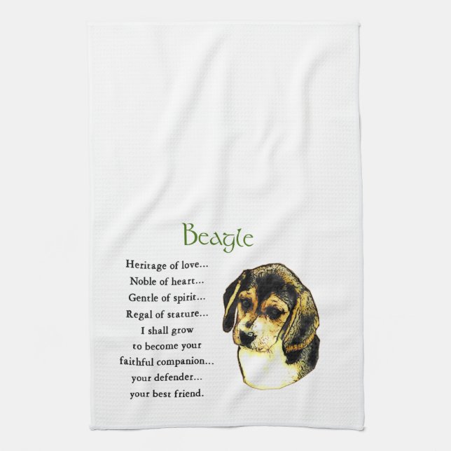 Linge De Cuisine Patrimoine beagle de l'Amour (Vertical)