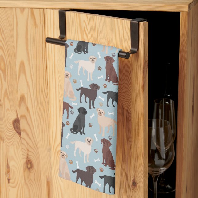 Linge De Cuisine Patrouilles et os du Labrador Retriever (Pliage en tiers)