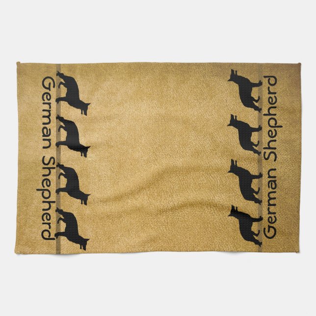 Linge De Cuisine Pattes boueuses de berger allemand (Horizontal)