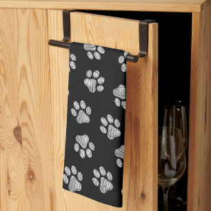 Linge De Cuisine Pattes de Doodle, Pattes de Chien, Pattes Blanches