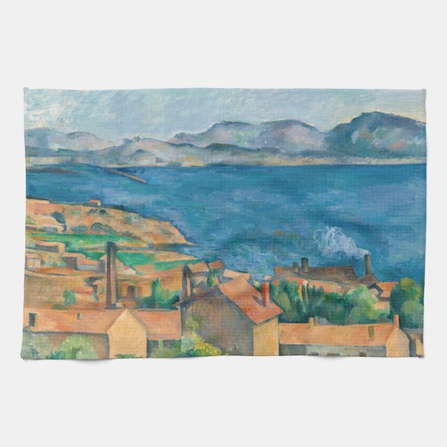 Linge De Cuisine Paul Cezanne - Baie de Marseille, vue d'Estaque (Horizontal)