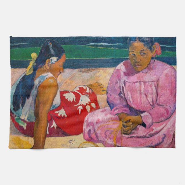 Linge De Cuisine Paul Gauguin - Femmes tahitiennes sur la plage (Horizontal)