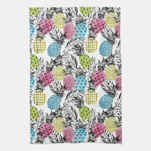 Linge De Cuisine Paumes de grunge d'ananas