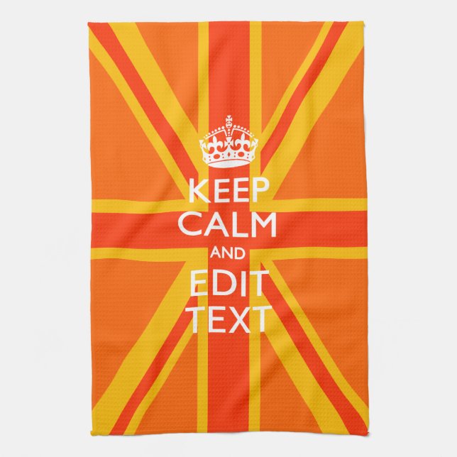 Linge De Cuisine Pavillon britannique Orange Union Jack (Vertical)