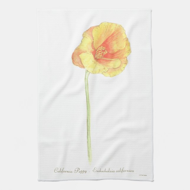 Linge De Cuisine Pavot de Californie (Vertical)